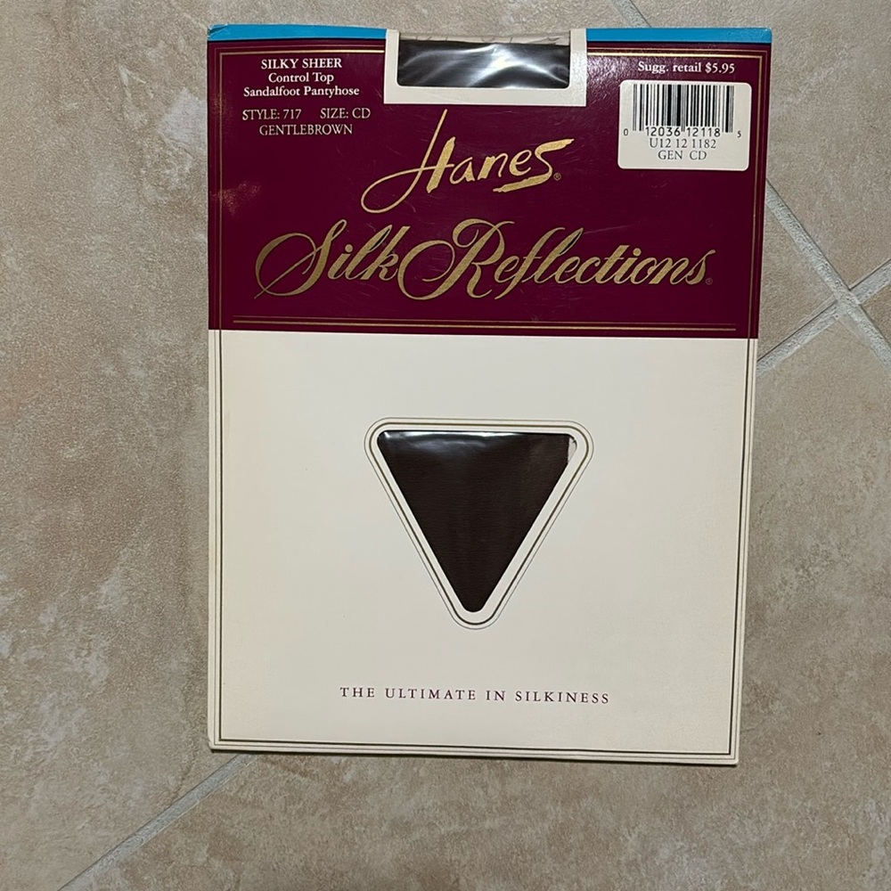 Hanes vintage hosiery control top Chocolate Brown Size medium wedding formal